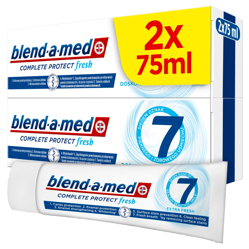 Blend-a-med Complete Protect 7 Extra Fresh pasta do zębów, 2x75 ml