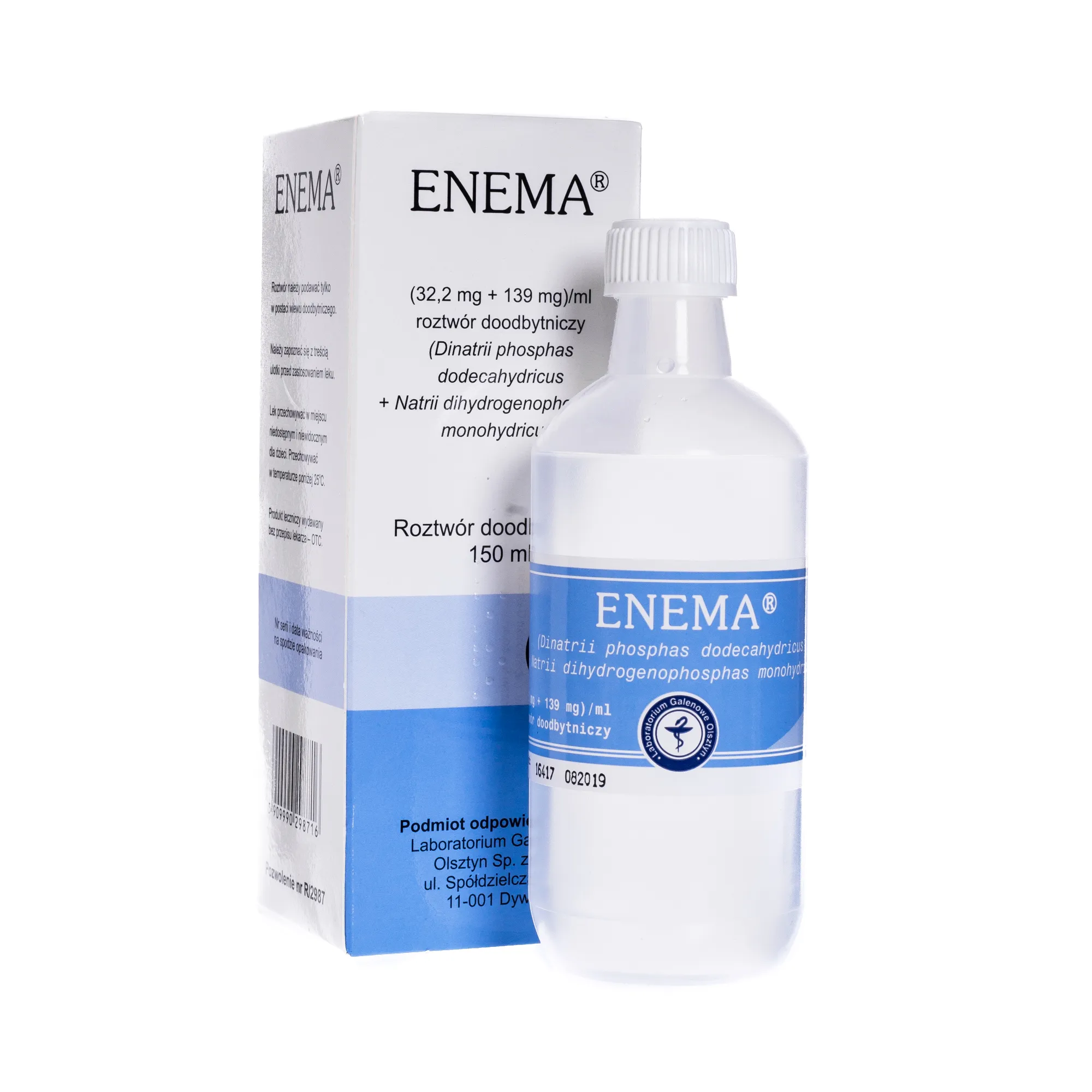 Enema, roztwór doodbytniczy, 150 ml 