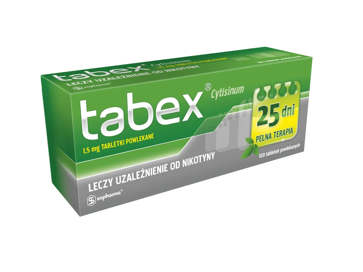 Tabex 1,5 mg, 100 tabletek powlekanych