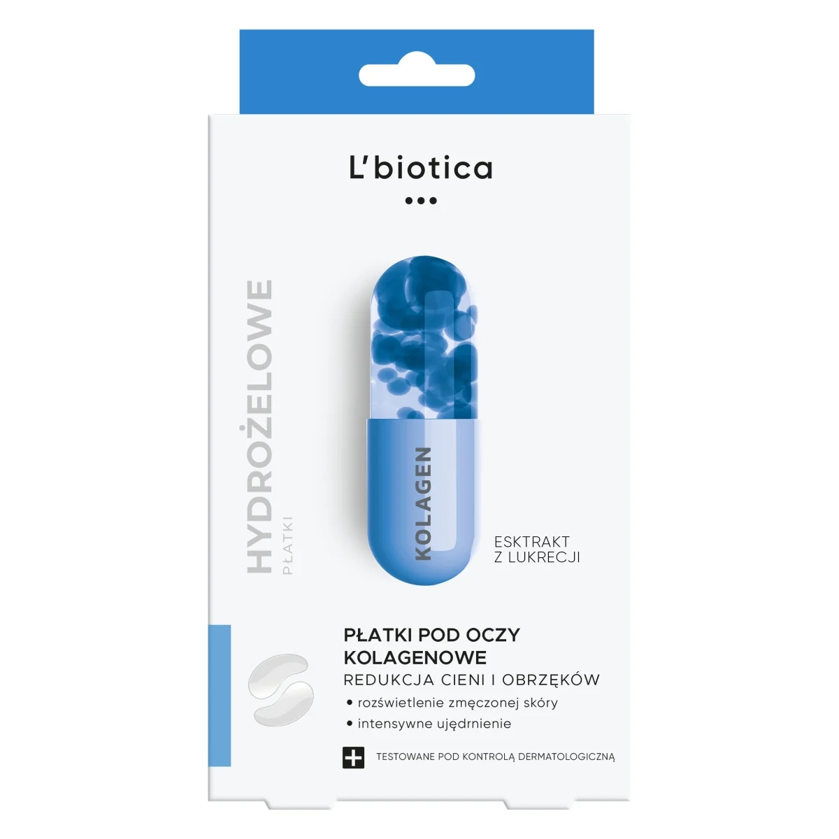 L'Biotica kolagenowe płatki pod oczy, cienie i obrzęki, 3 x 2 szt.