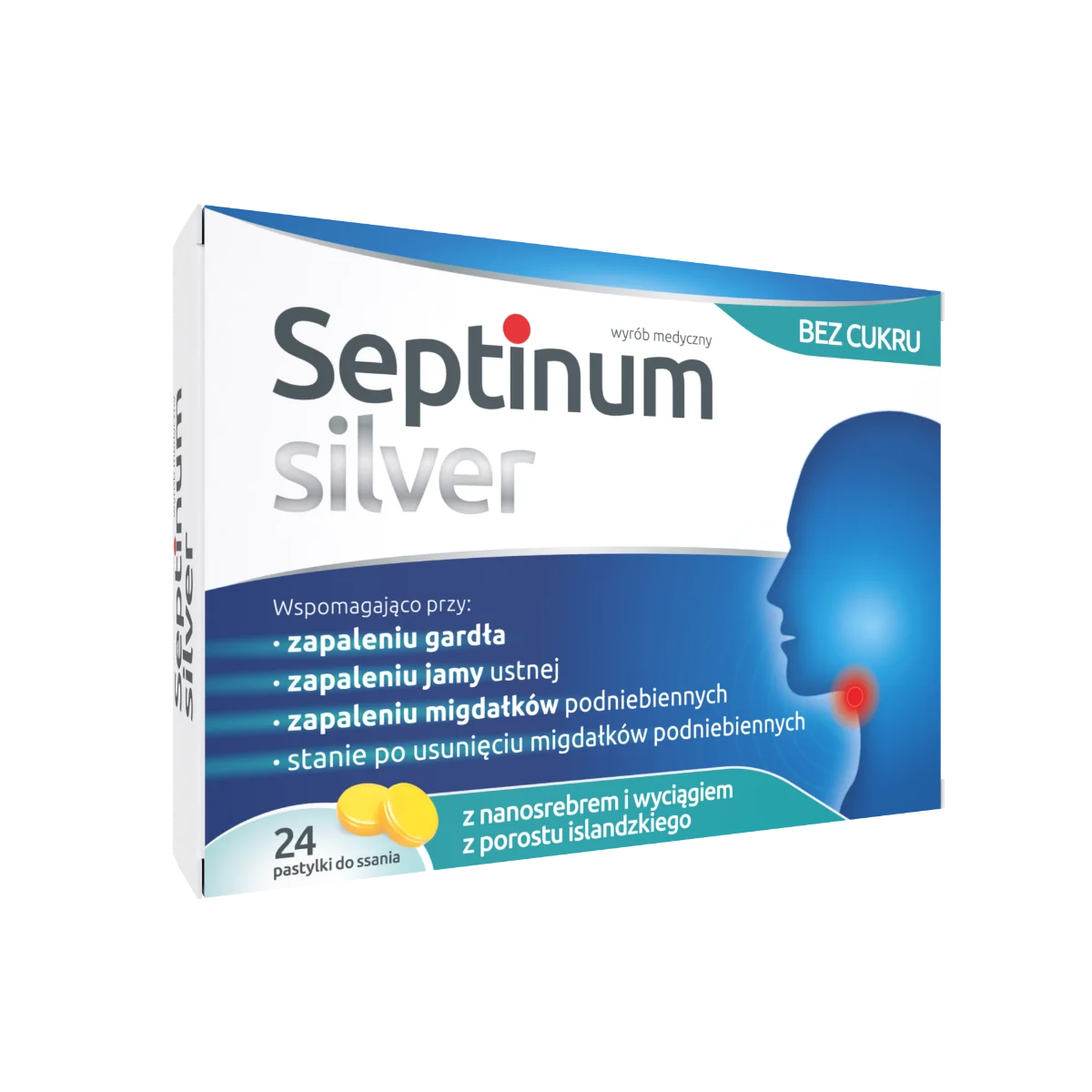 Septinum Silver 24 pastylki do ssania