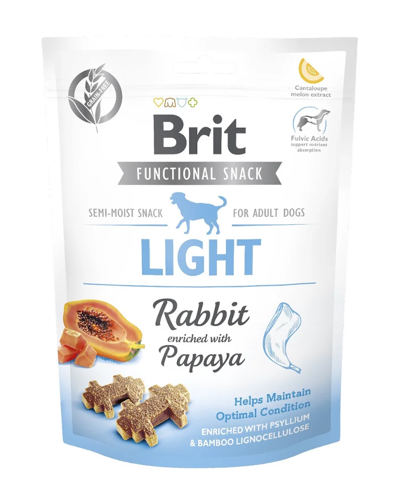 Brit Care Functional Snack Light przysmak z królikiem i papają dla psów, 150 g