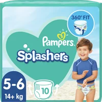 Pampers Splashers, pieluchomajtki do pływania, rozmiar 5-6, 14+ kg, 10 sztuk