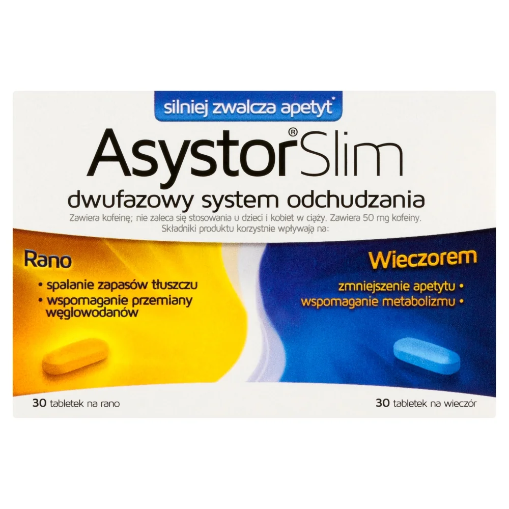 Asystor Slim suplement diety, 30 + 30 tabletek