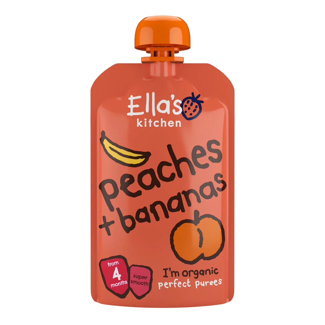 Ella's Kitchen BIO banan z brzoskwinią, 120 g