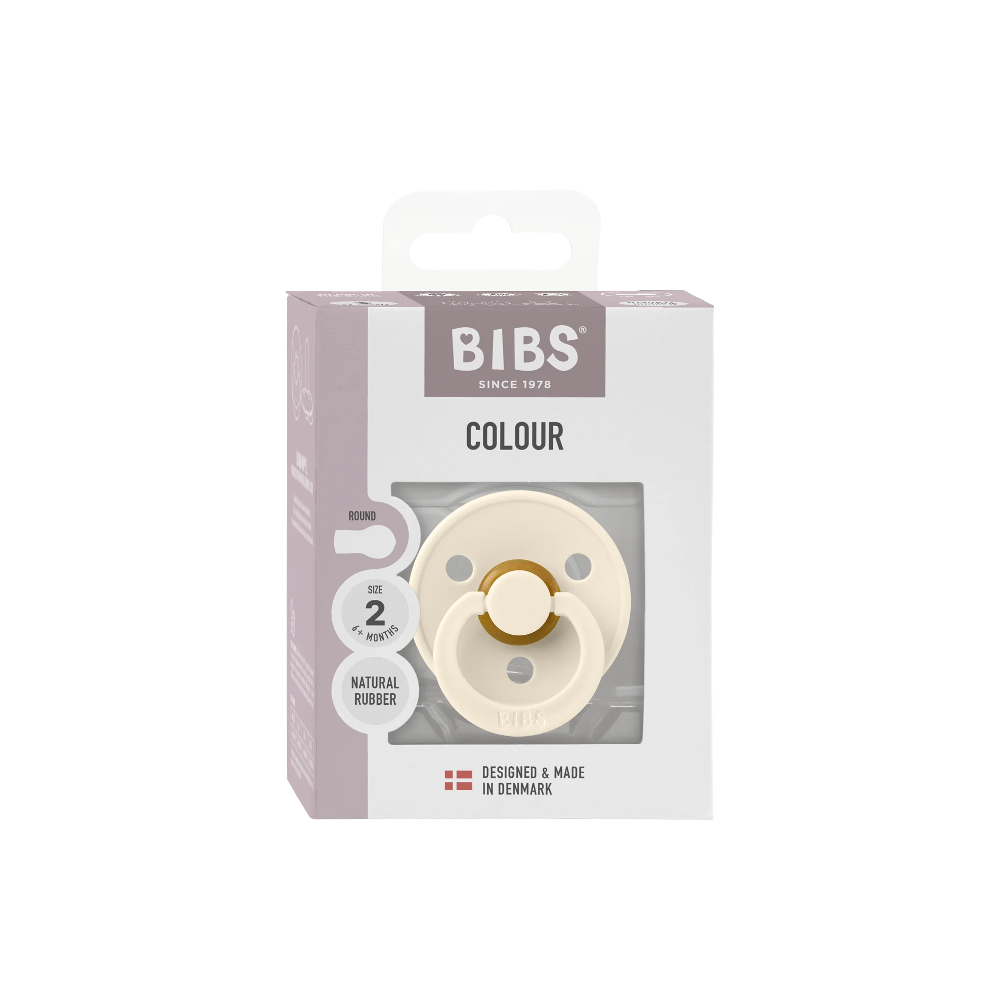 Bibs Pacifier Colour Ivory smoczek lateksowy uspokajający, 1 szt.