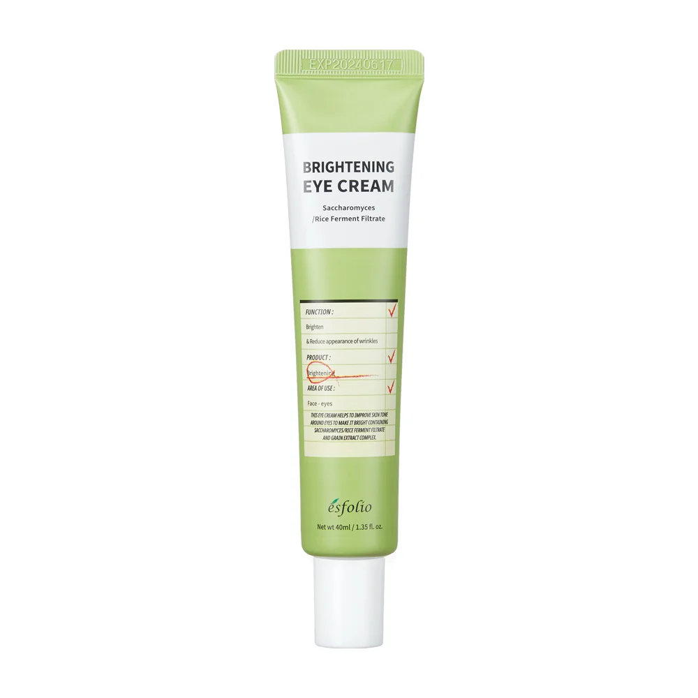 Esfolio rozświetlający krem pod oczy z biofermentem ryżowym, 40 ml