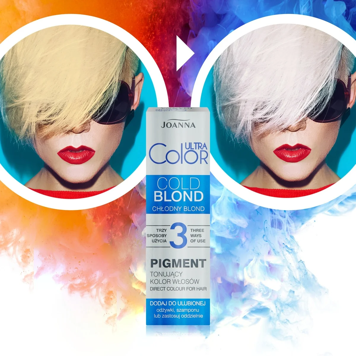 Joanna Ultra Color pigment tonujący kolor włosów chłodny blond, 100 ml