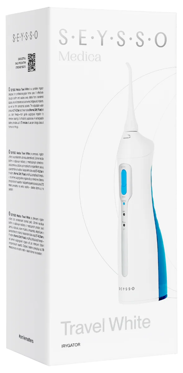 SEYSSO Medica Travel White irygator do zębów bezprzewodowy, 1 sztuka