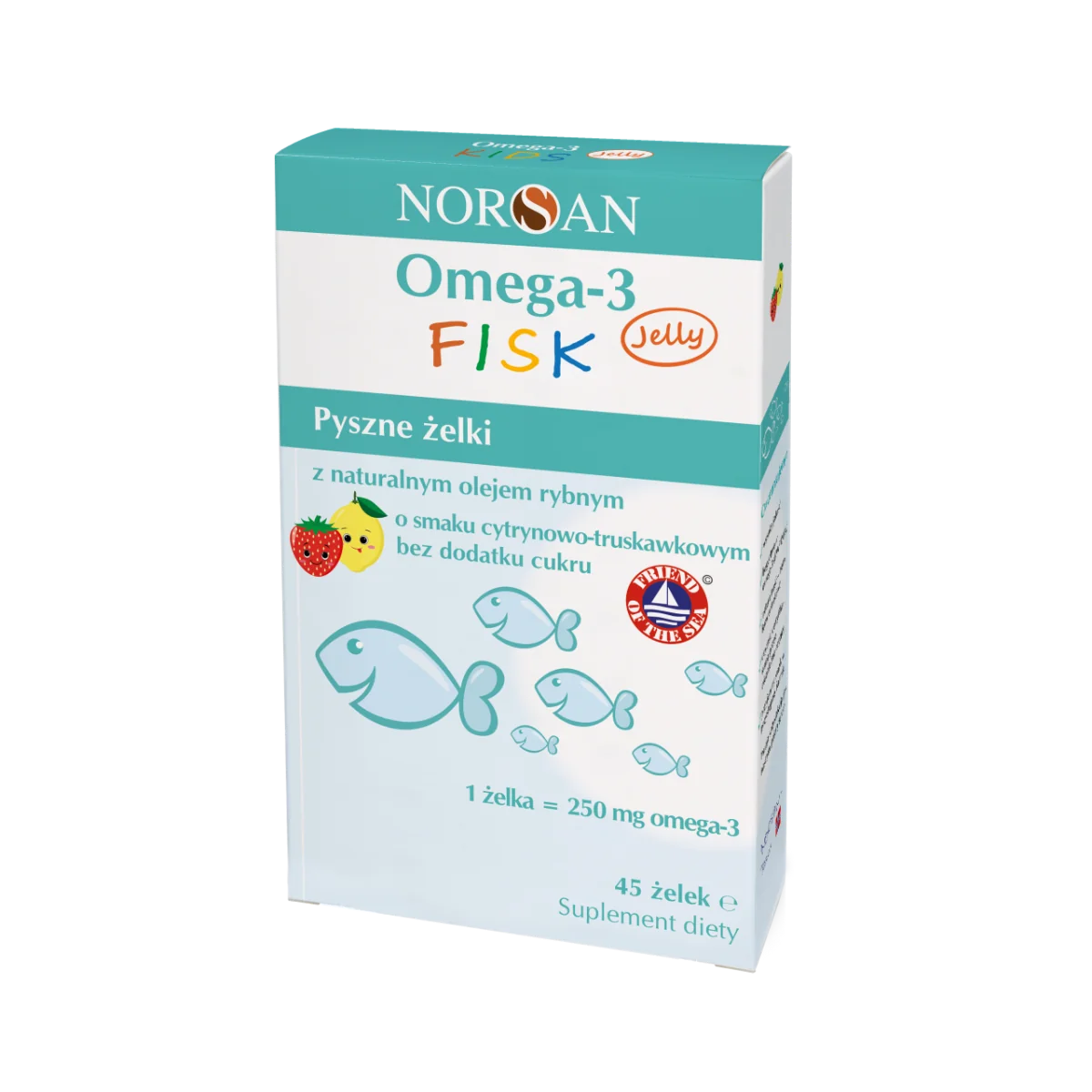 Norsan Omega-3 FISK Jelly 45 żelek 