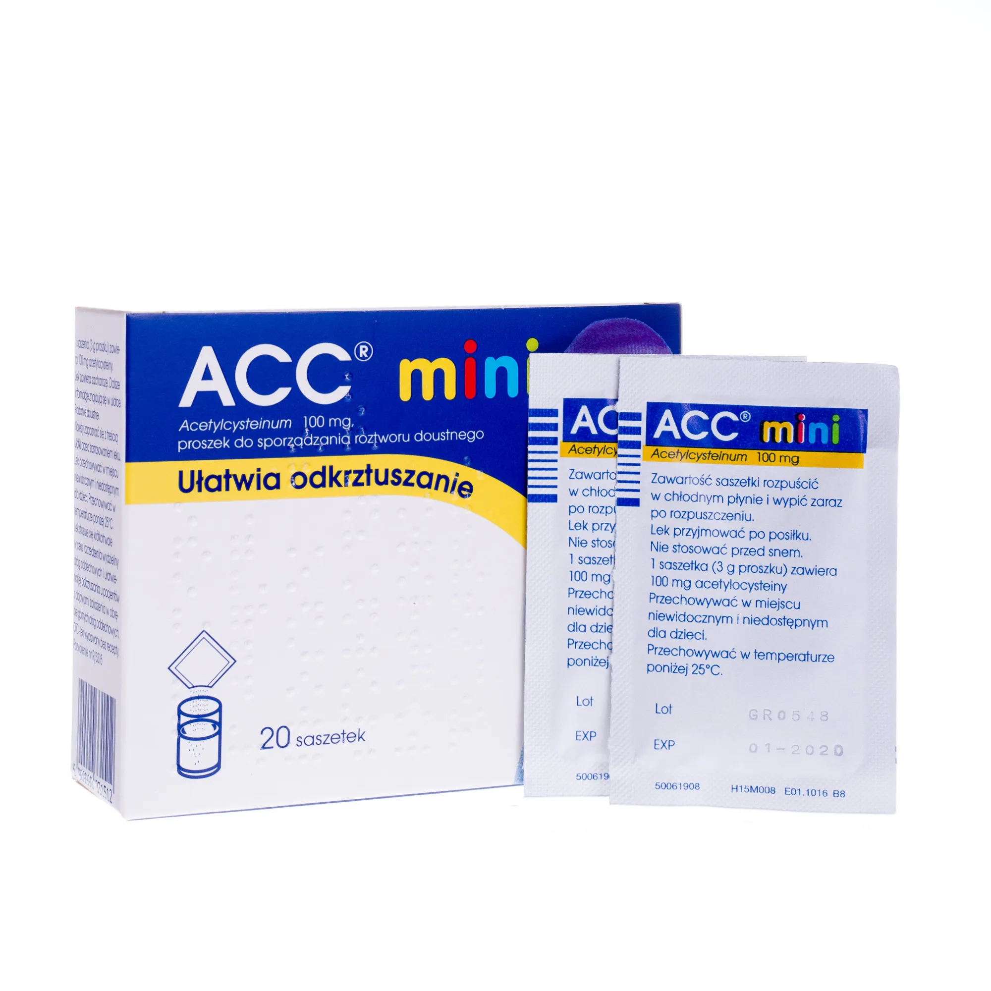 ACC mni, Acetylcysteinum 100 mg, 20 saszetek