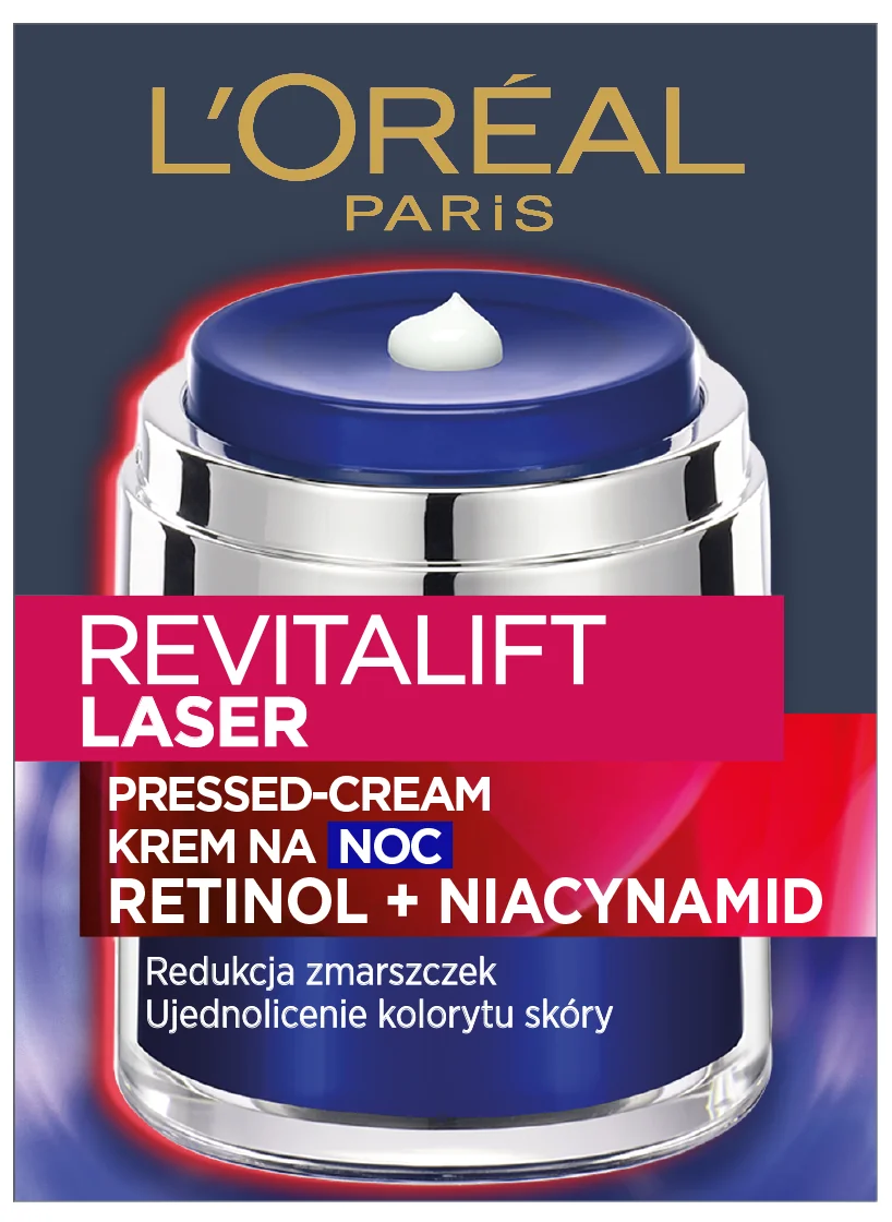 L'Oréal Paris Revitalift Laser Pressed Cream krem na noc retinol i niacynamid, 50 ml
