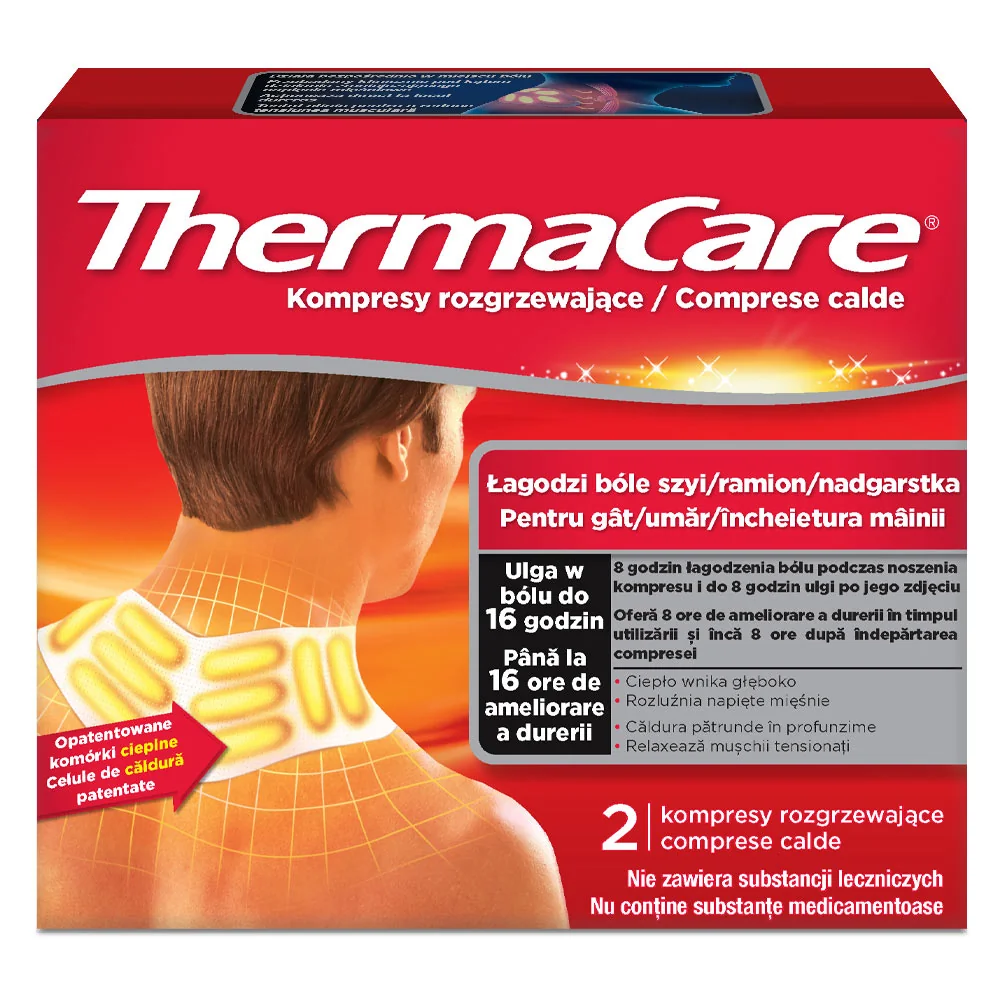 ThermaCare kompresy rozgrzewające na szyję, ramiona, nadgarstki, 2 szt.