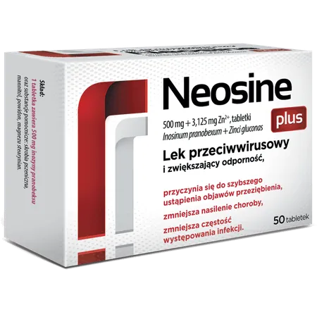 Neosine Plus, 500 mg + 3,125 mg, 50 tabletek