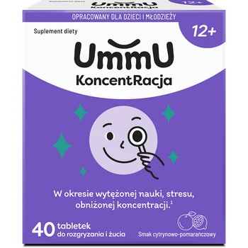Ummu KoncentRacja 12+ 40 tabletek do rozgryzania