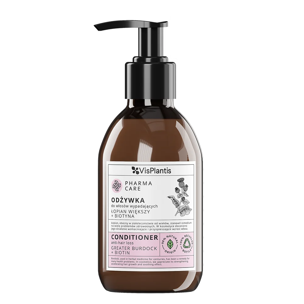 VisPlantis Pharma Care odżywka do włosów wypadających Łopian Większy + Biotyna, 300 ml