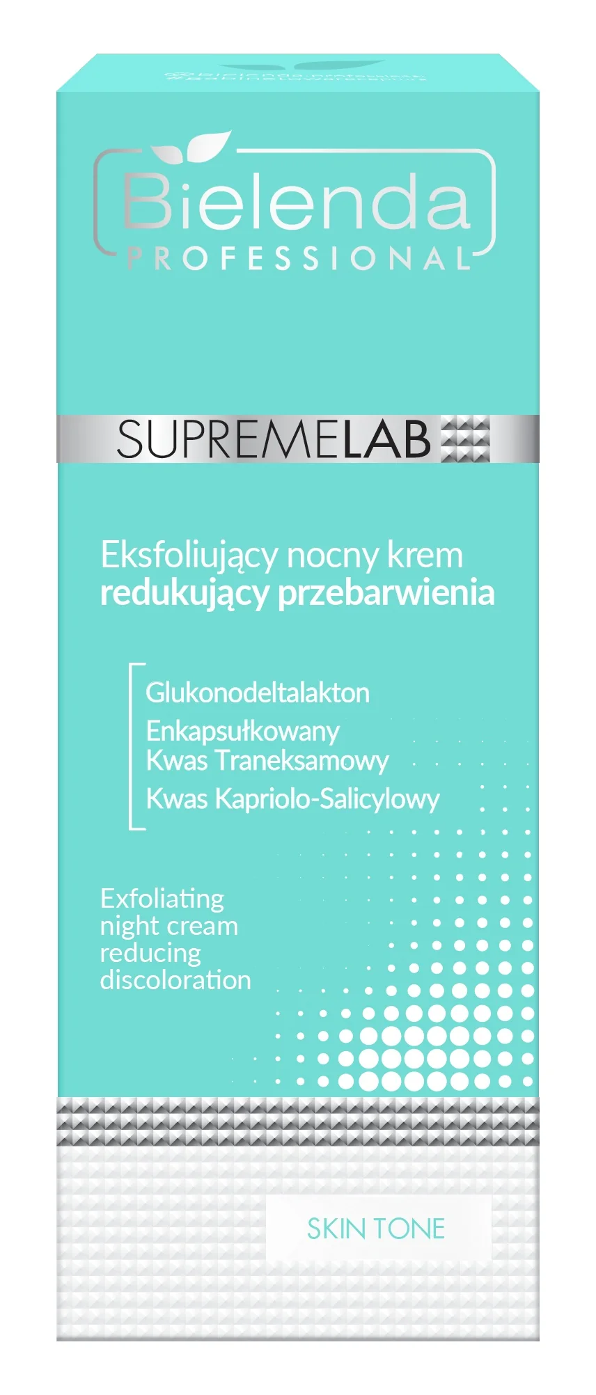 Bielenda Professional Supremelab Skin Tone eksfoliujący nocny krem redukujący przebarwienia, 50 ml