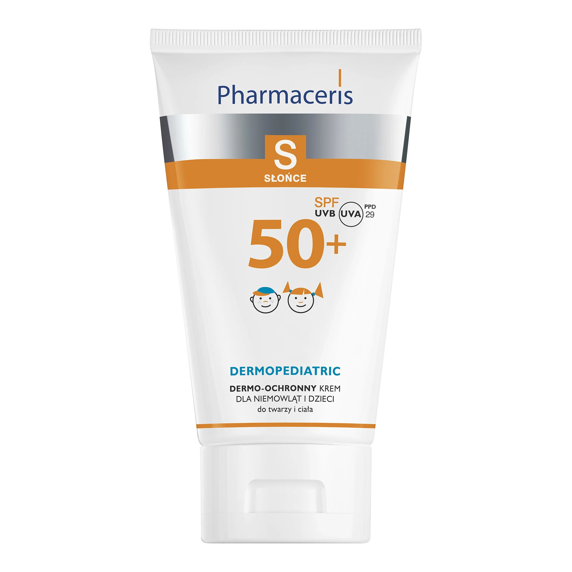 Pharmaceris S krem ochronny na słońce do twarzy i ciała, dla niemowląt i dzieci, SPF 50+,125 ml