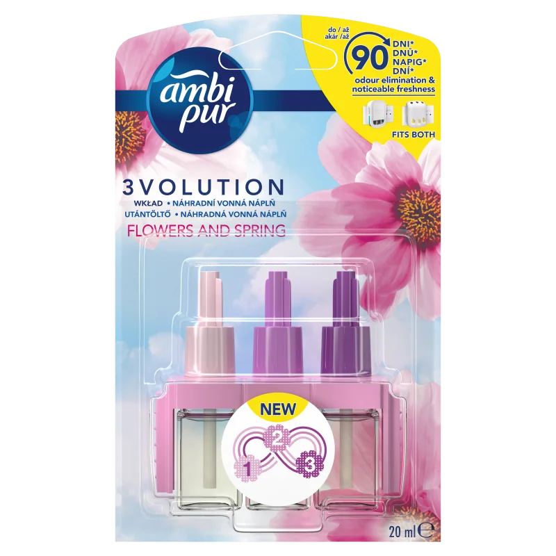 Ambi Pur 3Volution wkład do elektrycznego odświeżacza powietrza Flowers and Spring, 20 ml