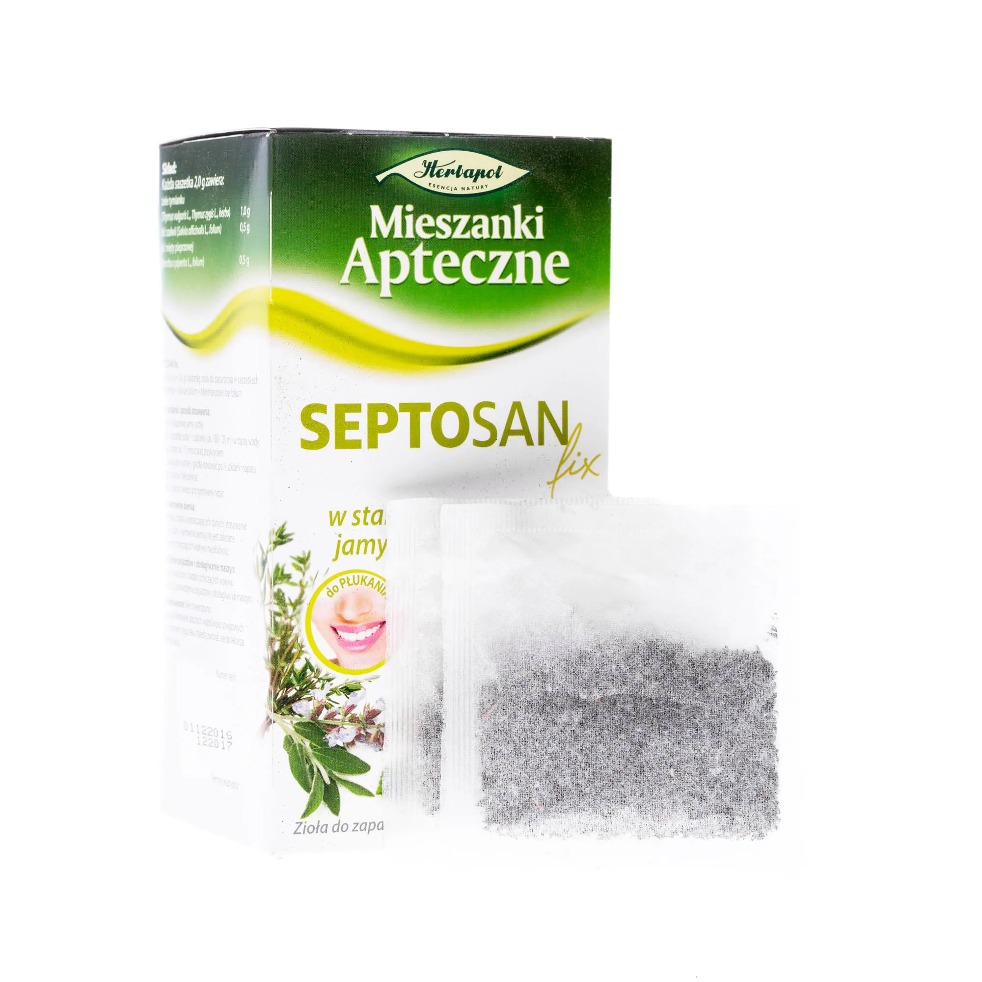 Septosan - zioła do zaparzenia stosowane w stanach zapalnych jamy ustnej i gardła, 20 saszetek