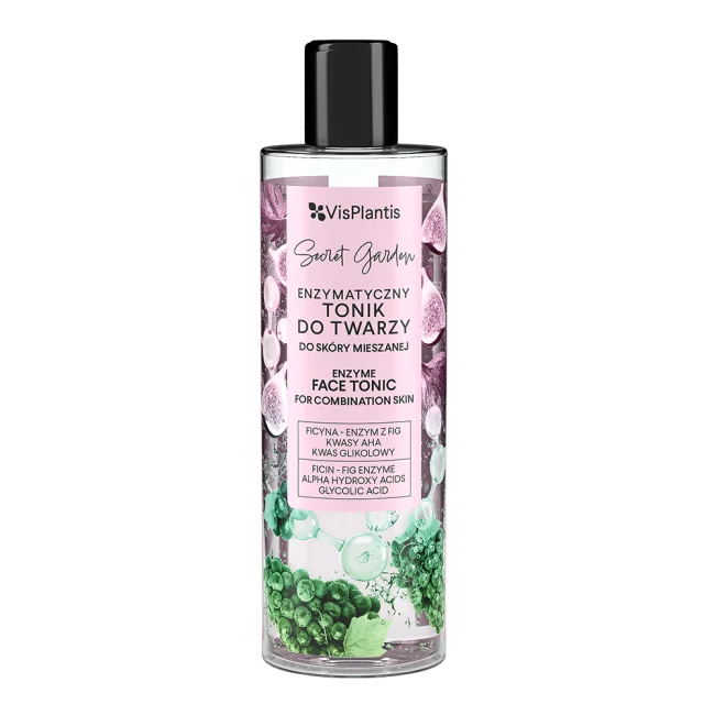 VisPlantis Secret Garden enzymatyczny tonik do twarzy do skóry mieszanej, 200 ml