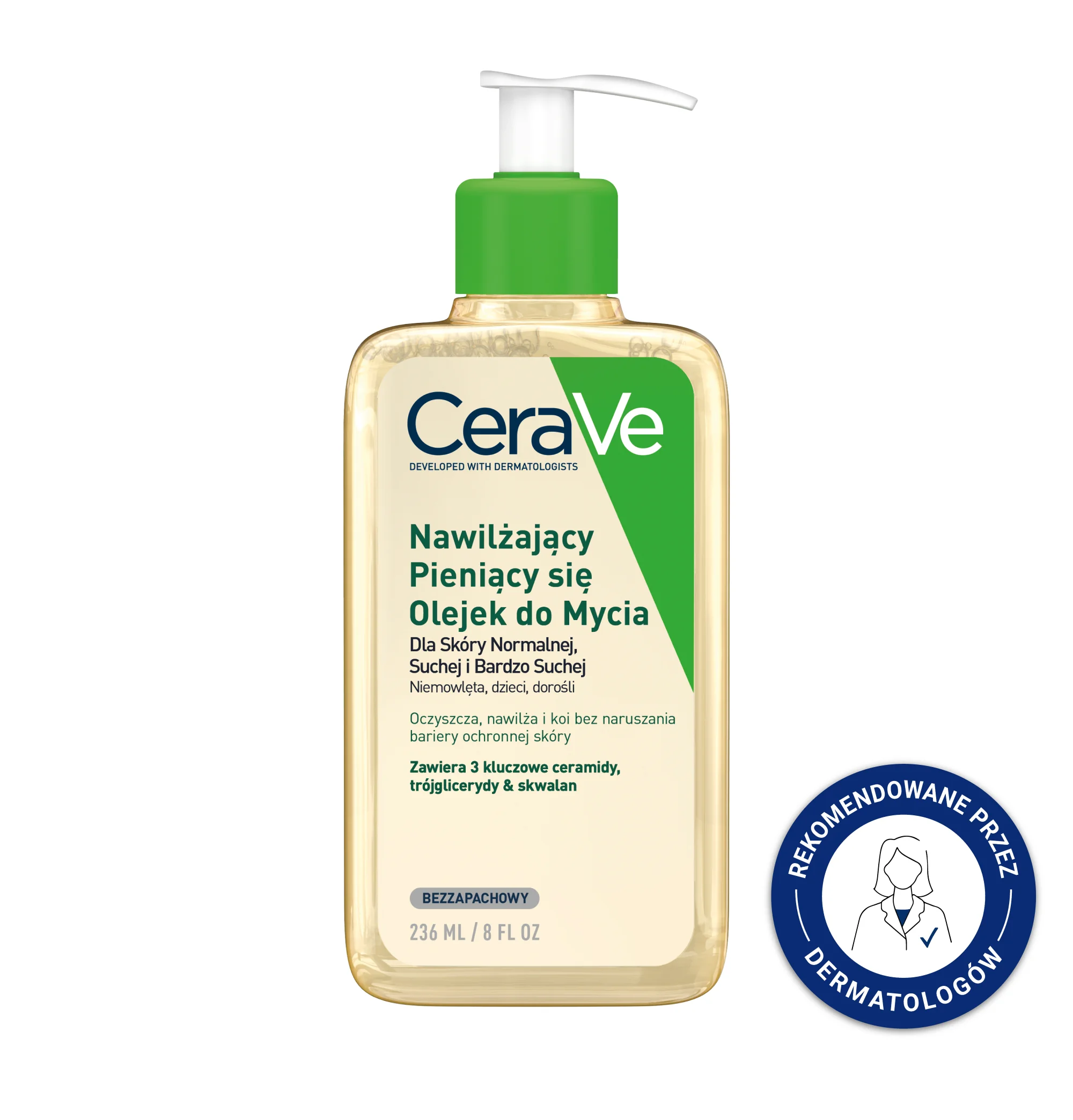 CeraVe nawilżający pieniący się olejek do mycia, 236 ml