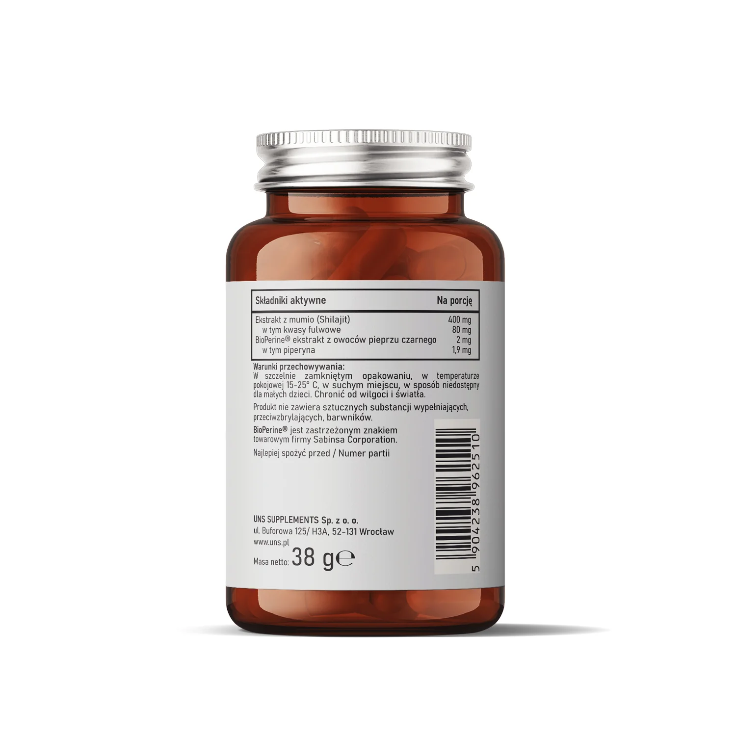 UNS Mumio himalajskie + BioPerine® 60 wege kapsułek