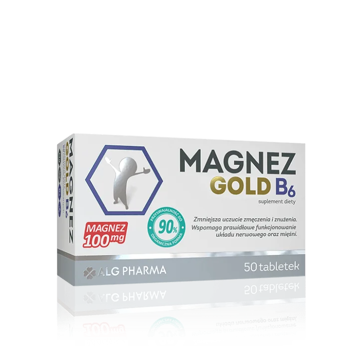 Magnez Gold B6 suplement diety, 50 tabletek powlekanych