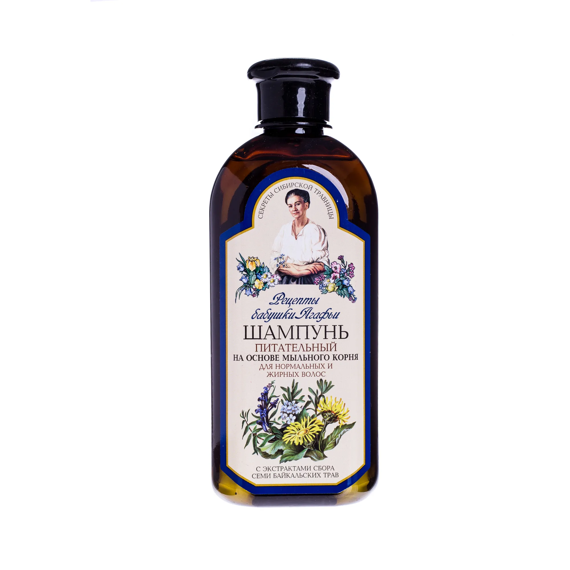 Receptury Babuszki Agafii, szampon odżywczy do włosów normalnych i przetłuszczających, 350 ml 