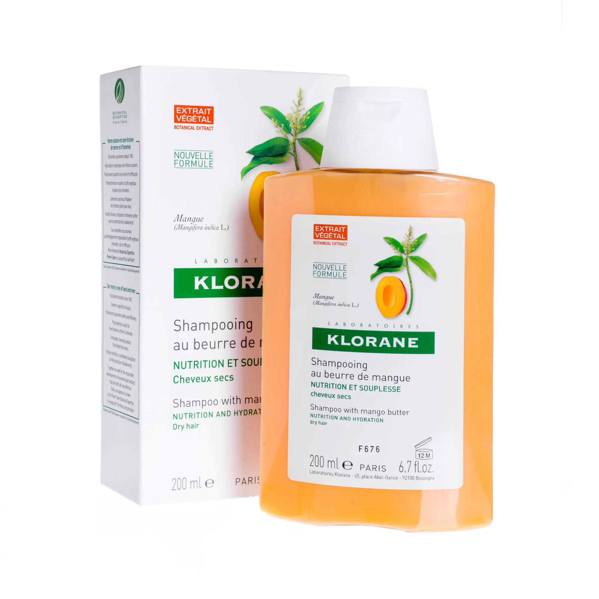 Klorane szampon na bazie masła mangowego, 200 ml 