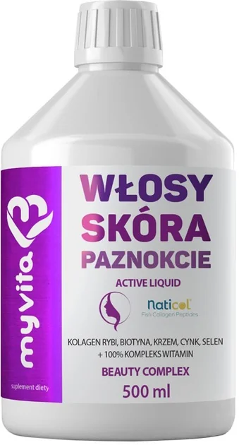 MyVita Włosy Skóra Paznokcie Active Liquid płyn 500 ml
