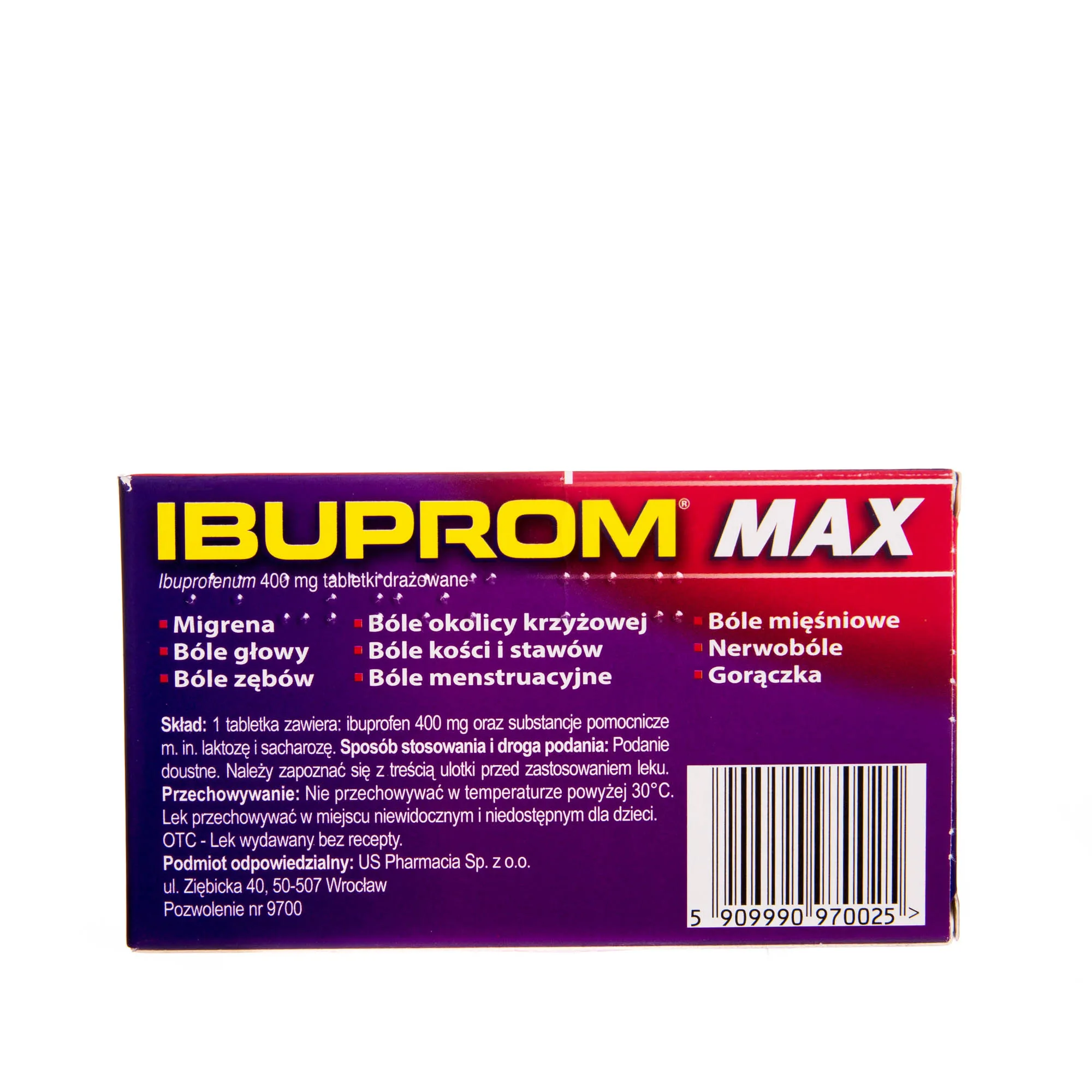 Ibuprom Max, 400 mg, 12 tabletek 
