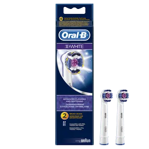  Oral-B, końcówki wymienne do szczoteczki elektrycznej 3D White EB 18-2, 2 sztuki