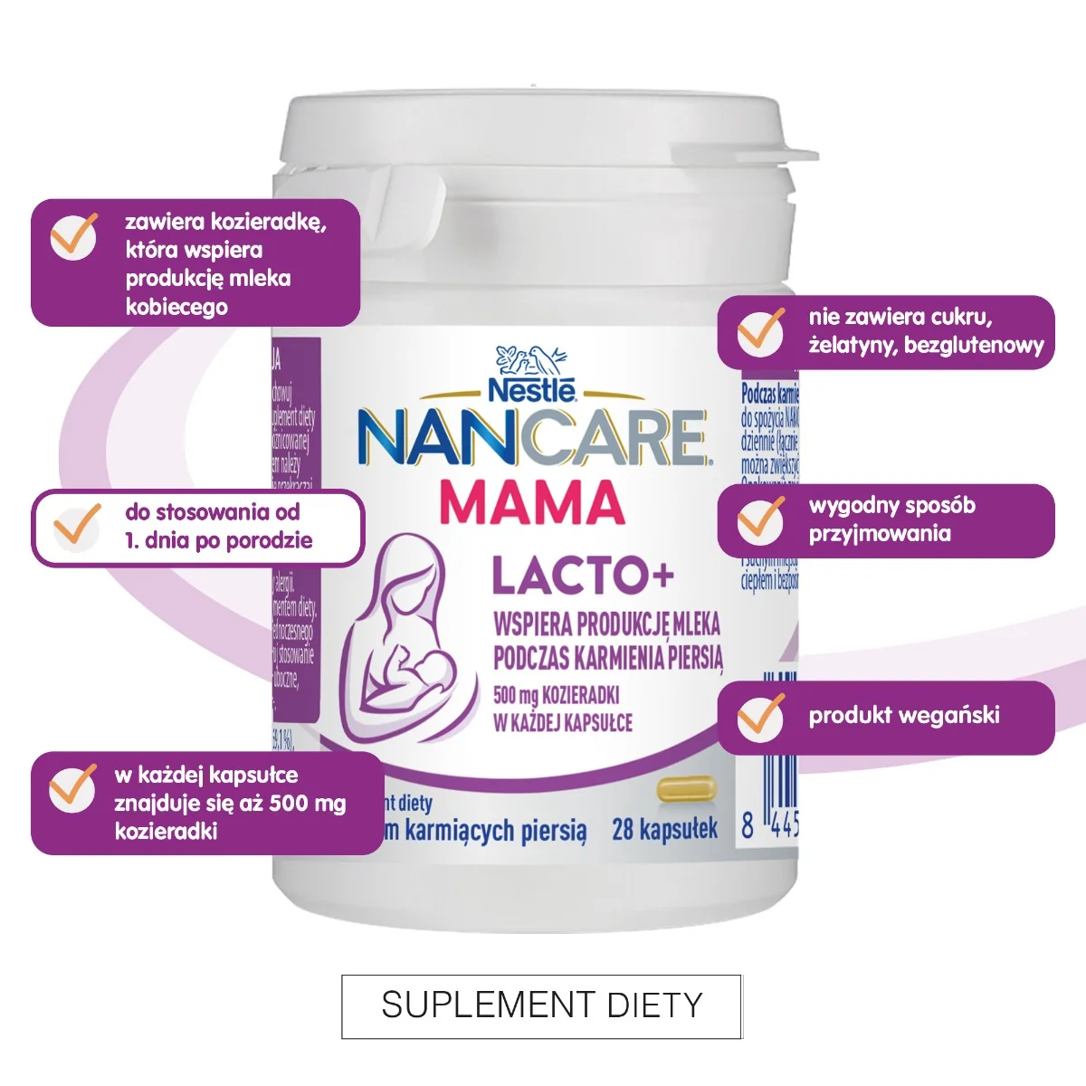 Nestle NANCare Mama Lacto+ 28 kapsułek