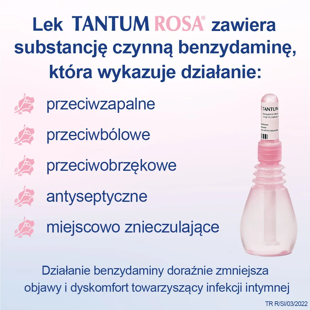 Tantum Rosa, 1 mg/ml, roztwór dopochwowy, 5 butelek po 140 ml 