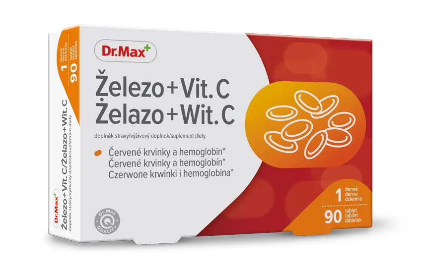 Dr.Max Żelazo + Witamina C 90 tabletek