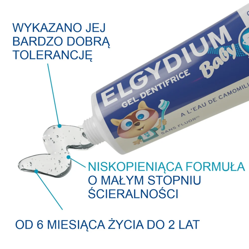 Elgydium Baby pasta do zębów w żelu dla dzieci 6 m+, 30 ml