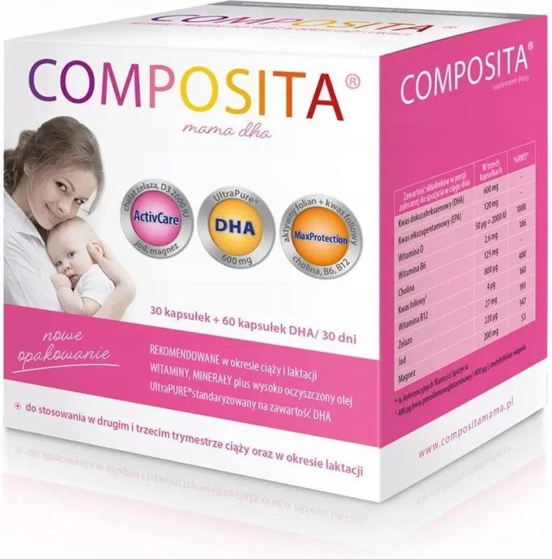 Composita Mama DHA suplement diety, 30 + 60 kapsułek