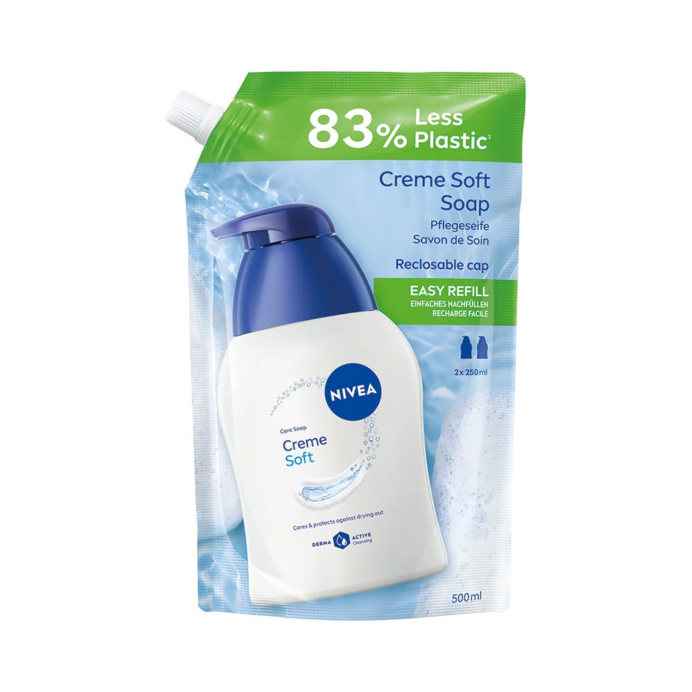 Nivea Creme Soft mydło kremowe w płynie, refill, 500 ml