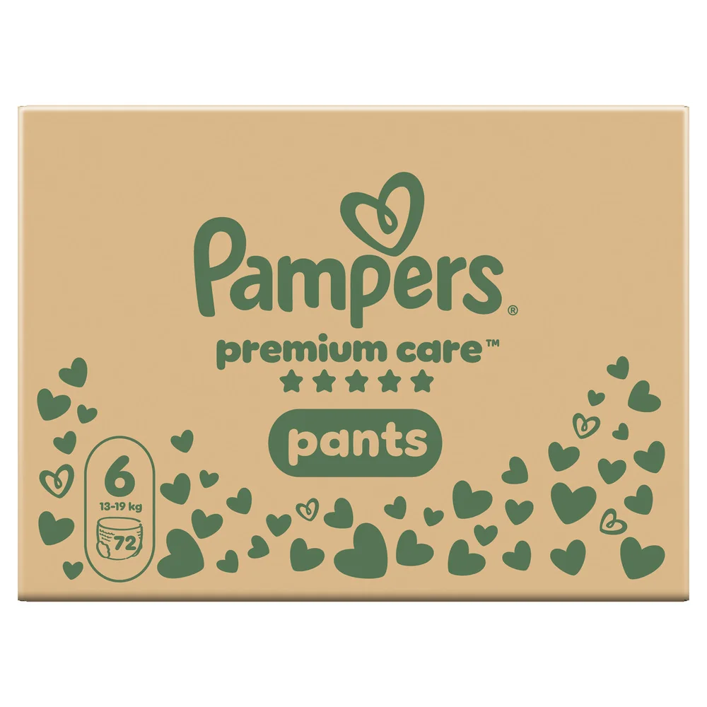 Pampers Premium Care Pants 6 pieluchomajtki, rozmiar 6, 13-19 kg, 72 sztuki