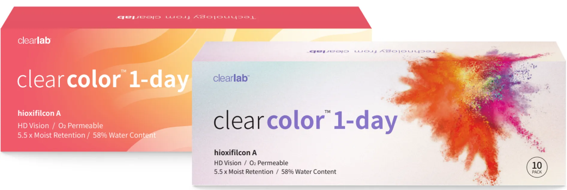 ClearLab ClearColor 1-Day kolorowe soczewki kontaktowe jasnoniebieskie -4,00, 10 szt.