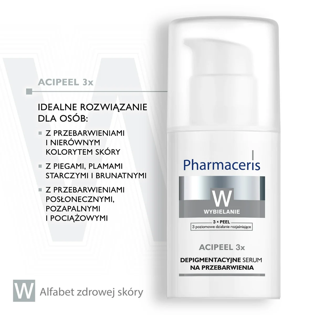 Pharmaceris W, Acipeel 3x depigmentacyjne serum na przebarwienia, 30 ml