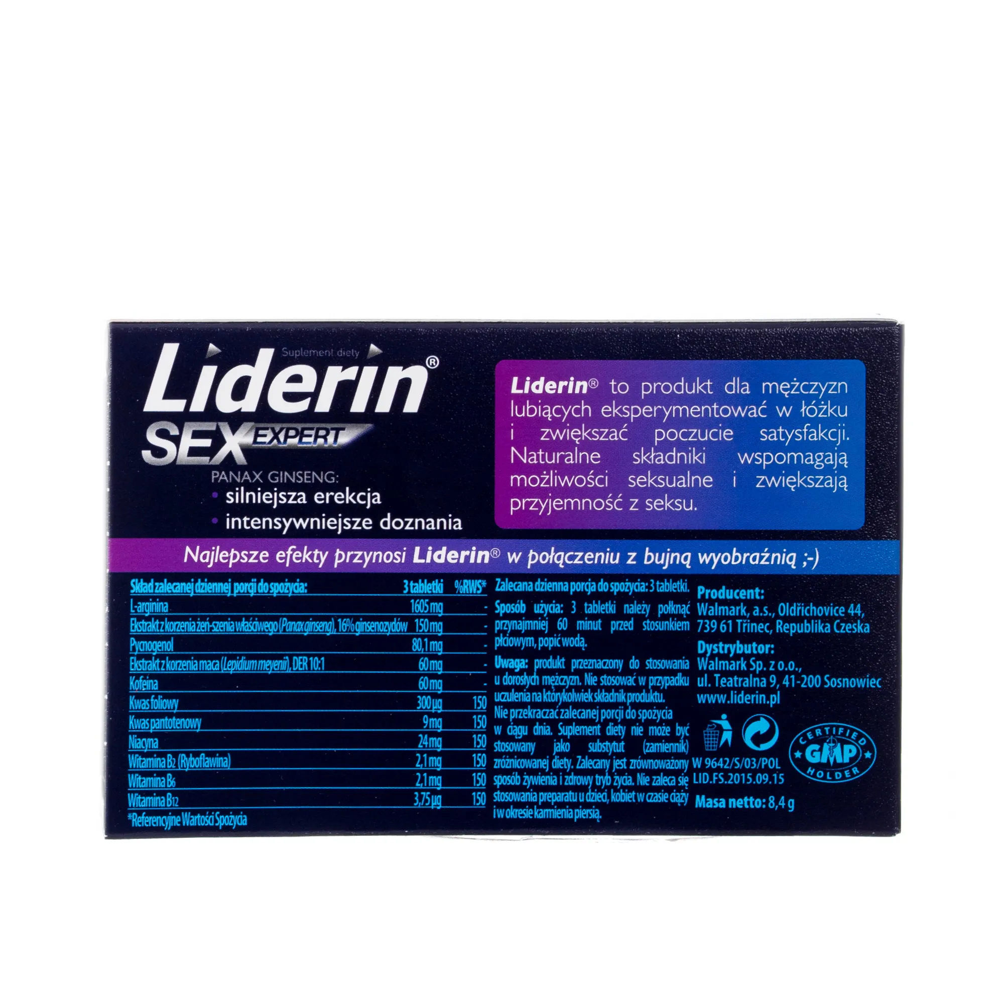 Liderin SexExpert suplement diety, 6 tabletek 