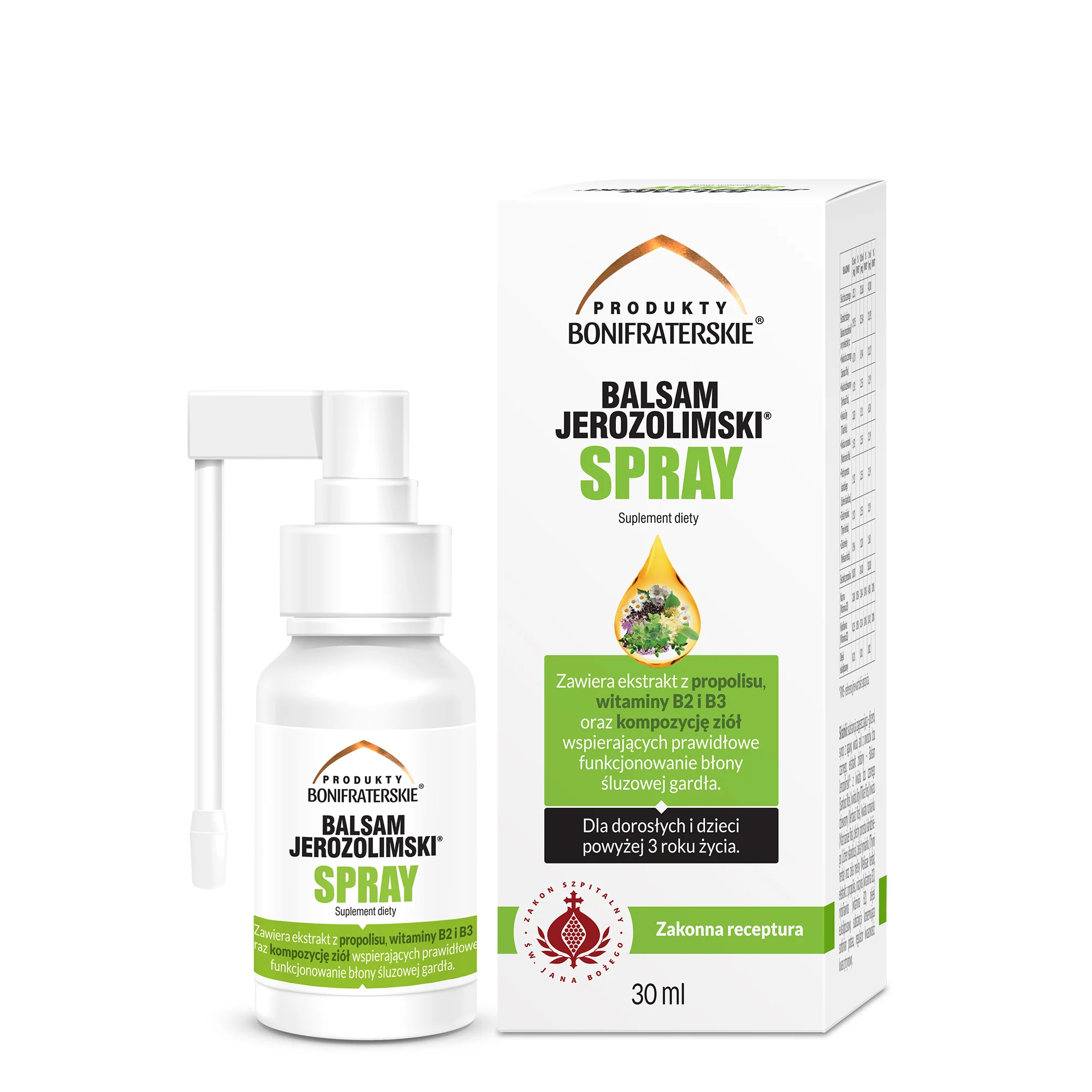 Produkty bonifraterskie balsam jerozolimski® spray 30 ml