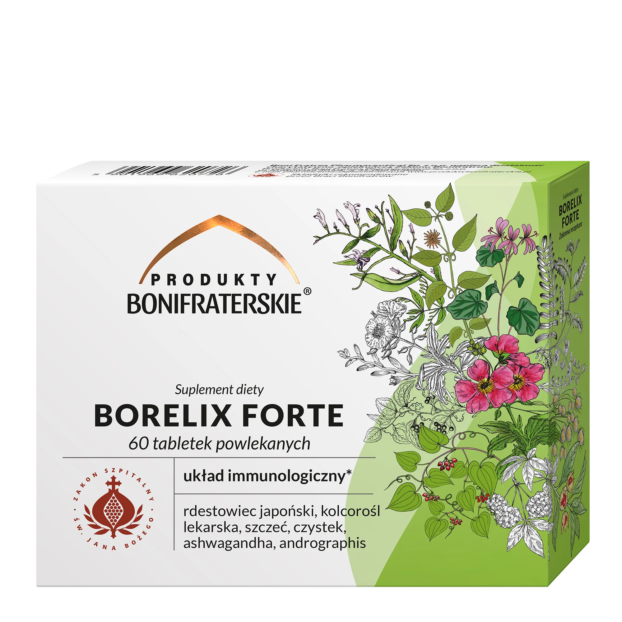 Produkty bonifraterskie Borelix Forte 60 tabletek powlekanych