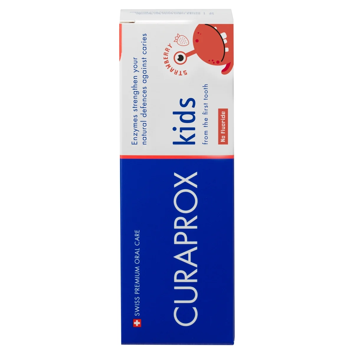 Curaprox Kids truskawkowa pasta do zębów dla dzieci 0+ bez fluoru, 60 ml