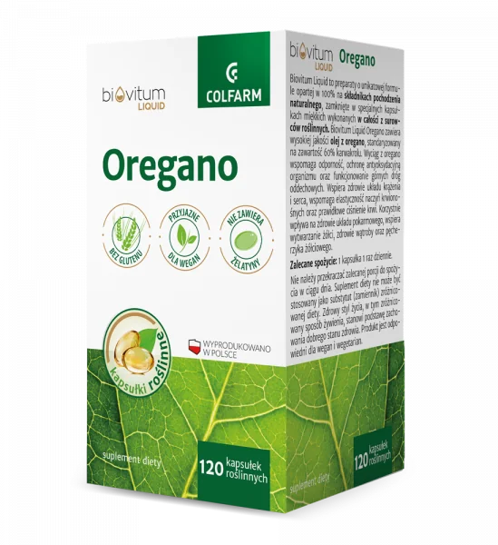Biovitum Liquid Oregano 120 kapsułek