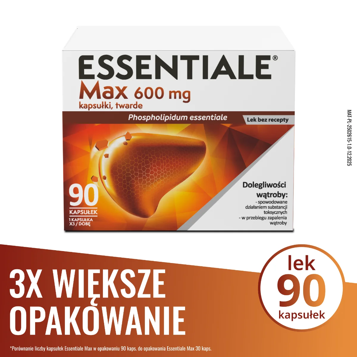 Essentiale Max 600 mg 90 kapsułek