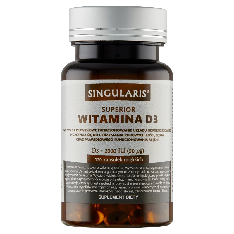Singularis Superior Witamina D3 2000 IU, suplement diety, 120 kapsułek