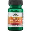 Swanson Vitamin B-12, Folic Acid, suplement diety, 60 tabletek